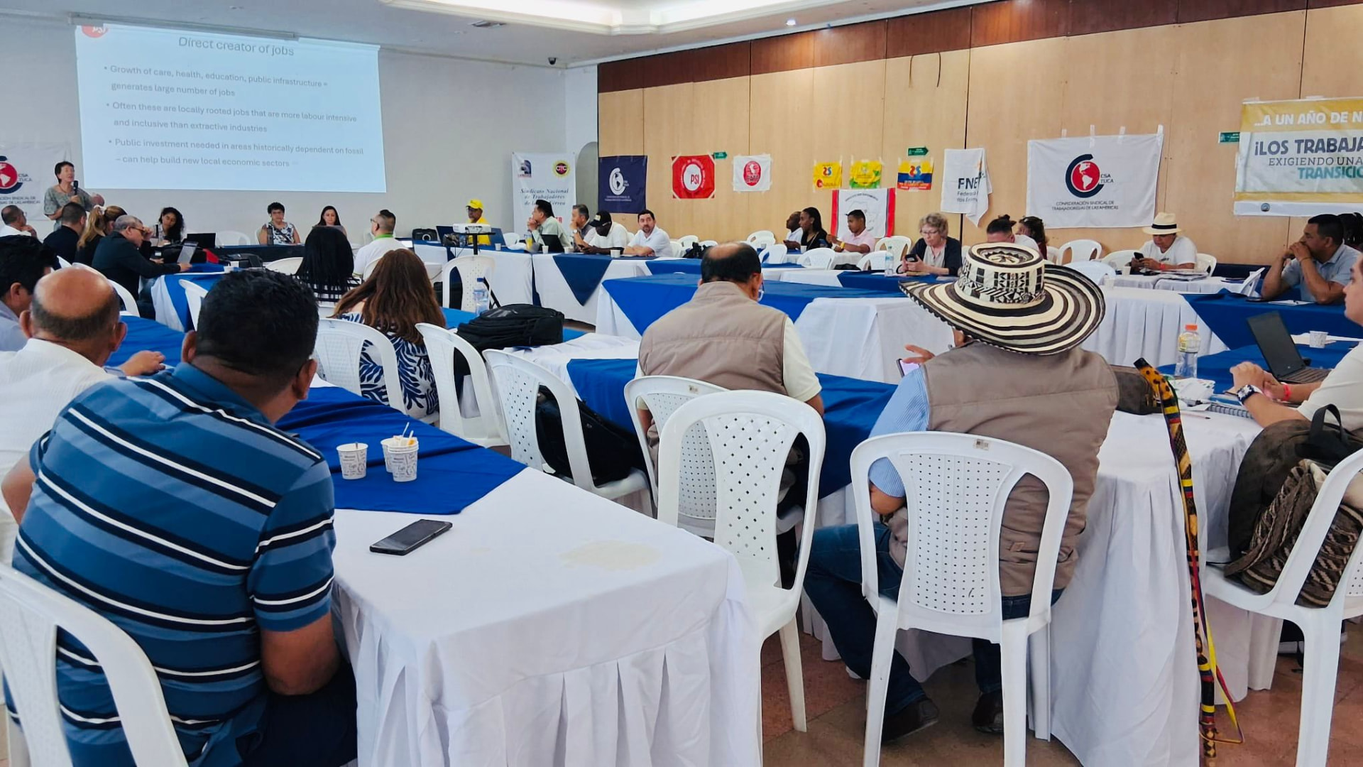 Union delegates in a workshop session at a TUED regional meeting