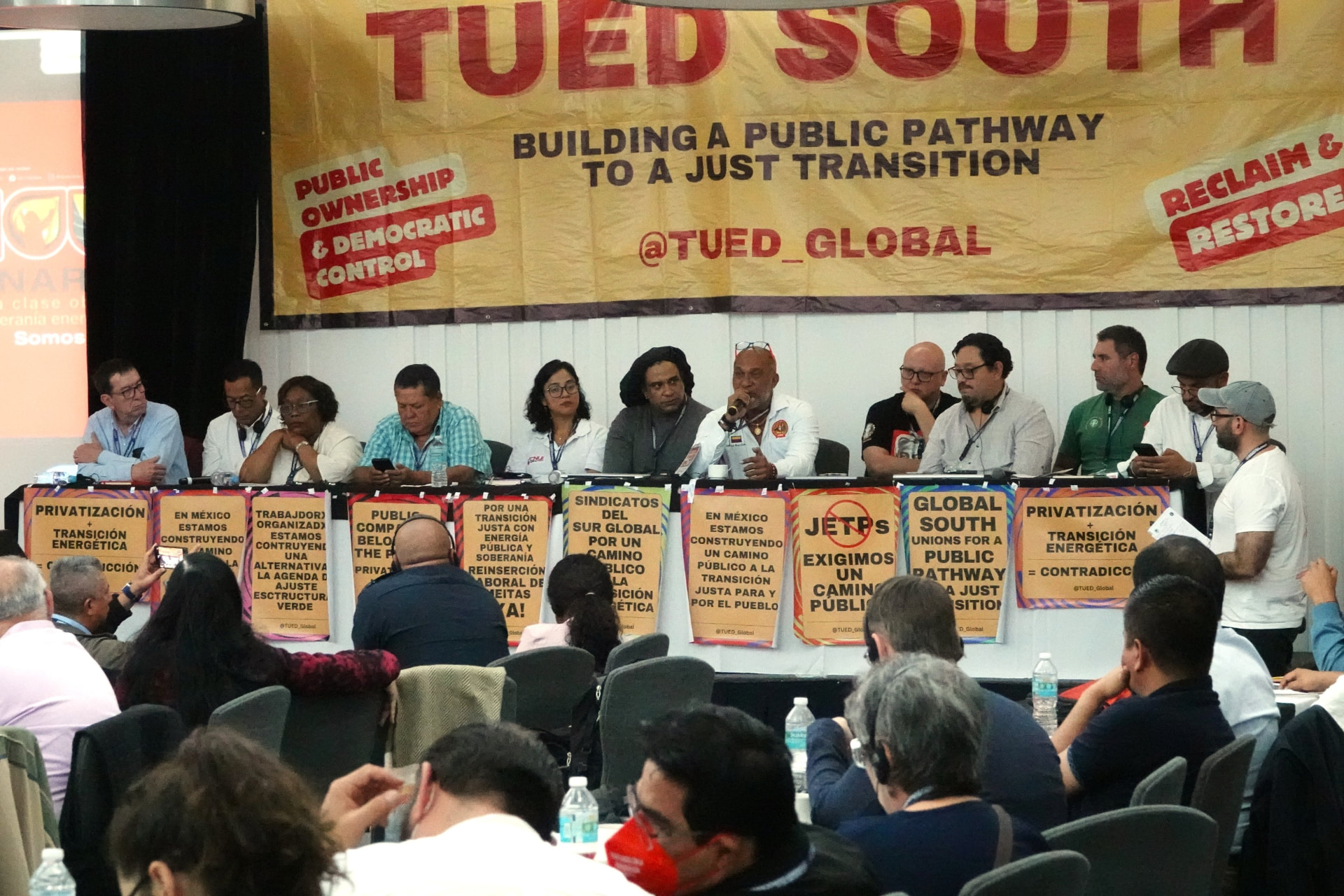 Panel of union leaders under the TUED South banner — Building a Public Pathway to a Just Transition